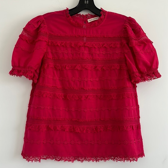 Ulla Johnson Pink Ruffled Blouse - Picture 5 of 11